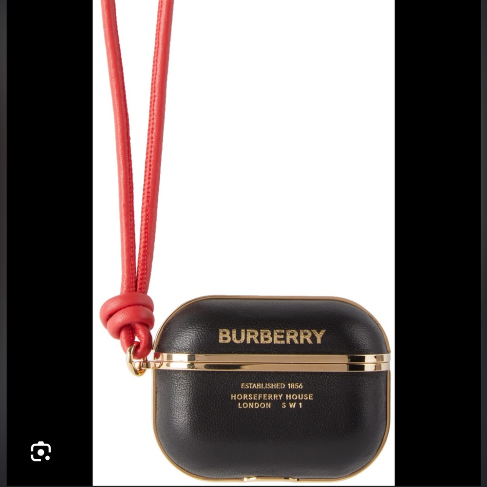 Burberry black horse ferry print AirPod pro case